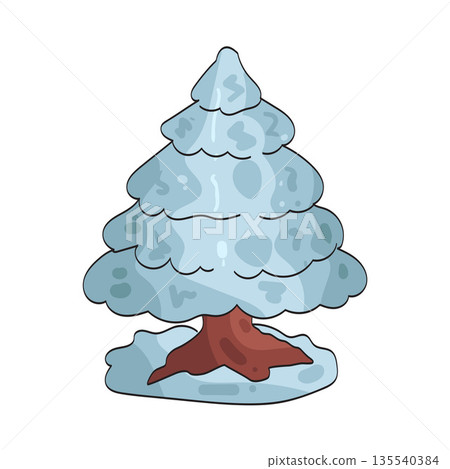 illustration of Tree snow 135540384