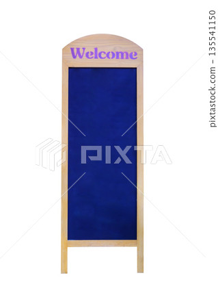 Black menu board on wooden frame isolated on white backgrounds Black menu board on wooden frame isolated on white backgrounds 135541150