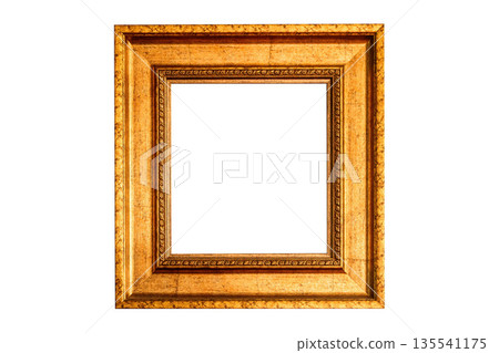 Vintage Wooden frame isolated on white background Vintage Wooden frame isolated on white background 135541175