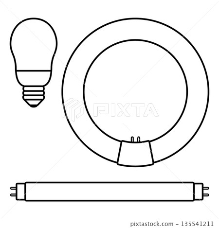 螢光燈圖標 135541211