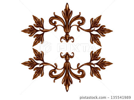 優雅的巧克力色框架，上下兩部分 135541989