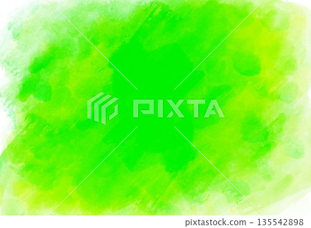 水彩抽象背景黃綠色 135542898