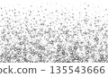 Background with fizzy bubbles in a doodle style. Line illustration of rising soap bubbles. Fizzy champagne texture. 135543666