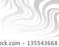 Flowing sand wave with dotted gradient texture. Abstract grainy pattern featuring stippled curves and white background. Vector design with organic wavy lines and natural grain effect. 135543668