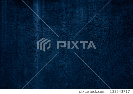 Cracked black plaster wall a-1-1 Dark cool color 135543717