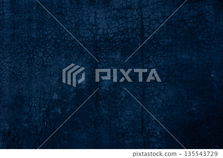 Cracked black plaster wall b-1-1 Dark cool color 135543729