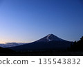 Mount Fuji towering in the silence before dawn 135543832