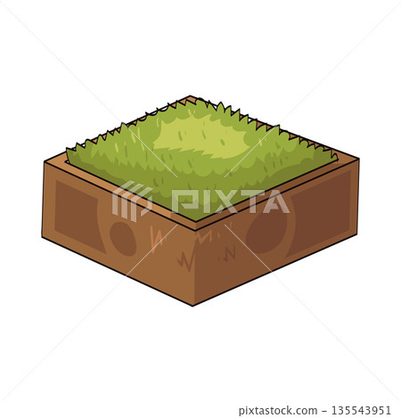 illustration of Grass Garden Bed 135543951