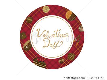 Valentine's Day Round Frame A3 Valentine's Day Round Frame A3 135544158