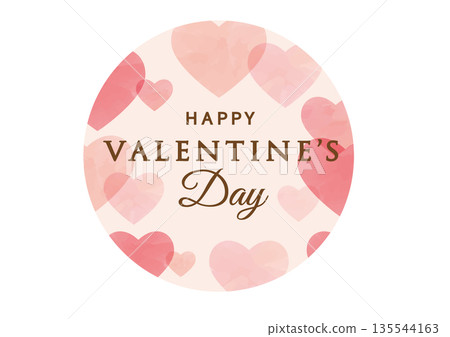 Valentine's Day Heart Round POP A3 Valentine's Day Heart Round POP A3 135544163