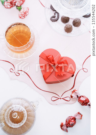 Valentine's Day image: gift box and chocolates Valentine's Day image: gift box and chocolates 135544202