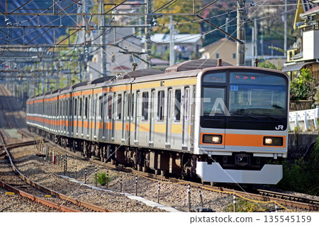 Chuo Main Line, Uenohara, JR East, 209 series 1000 series, T81 train (Toyota) Chuo Main Line, Uenohara, JR East, 209 series 1000 series, T81 train (Toyota) 135545159