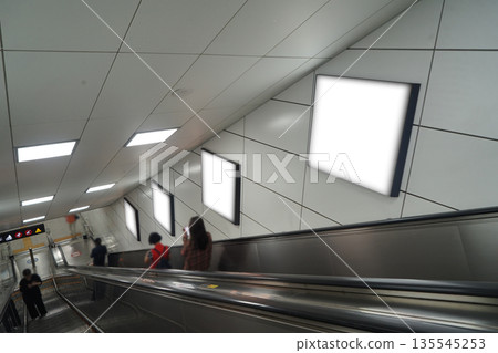 Subway Scenery and Advertising Mockup Subway Scenery and Advertising Mockup 135545253