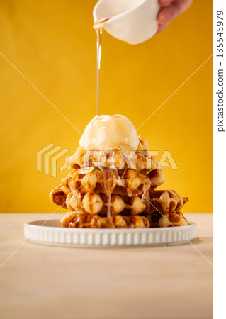 waffle, waffles, waffled 135545979