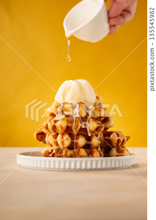 waffle, waffles, waffled 135545982