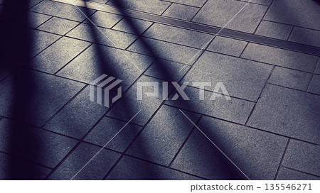 Winter sunlight and tiled floor Winter sunlight and tiled floor 135546271