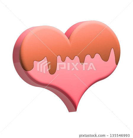 3D Heart Chocolate Icon Valentine's Day Love etc. 3D Heart Chocolate Icon Valentine's Day Love etc. 135546993