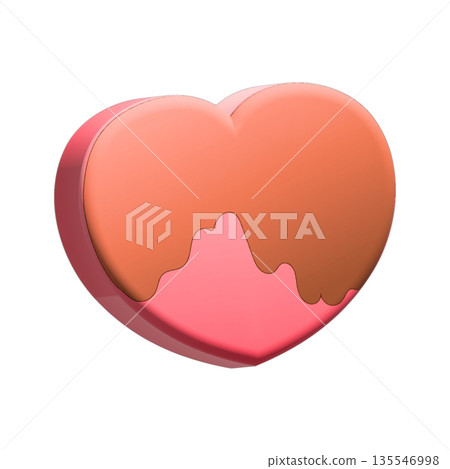 3D Heart Round Chocolate Icon Valentine's Day Love etc. 3D Heart Round Chocolate Icon Valentine's Day Love etc. 135546998