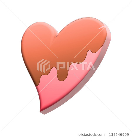 3D Heart Chocolate Icon Valentine's Day Love etc. 3D Heart Chocolate Icon Valentine's Day Love etc. 135546999