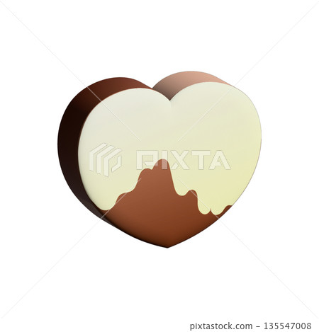 3D Heart Round White Chocolate Icon for White Day, Love, etc. 3D Heart Round White Chocolate Icon for White Day, Love, etc. 135547008