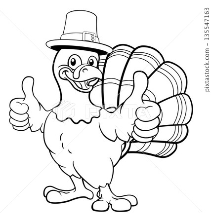 Turkey Thanksgiving Cartoon Bird Christmas Mascot 135547163