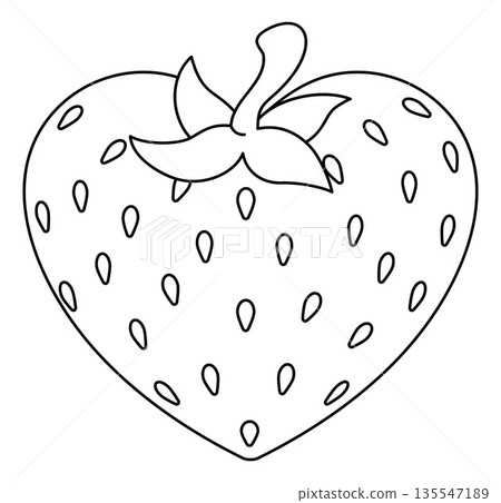 Love of Strawberry Heart Shaped Fruit Concept Love of Strawberry Heart Shaped Fruit Concept 135547189