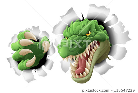 Dinosaur Crocodile Alligator Lizard Sports Mascot Dinosaur Crocodile Alligator Lizard Sports Mascot 135547229