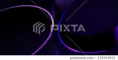 3D Abstract Technology Background with Neon Helios Gears on Dark Background 3D Abstract Technology Background with Neon Helios Gears on Dark Background 135547653