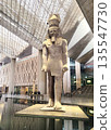 The statue of Ramses II welcomes visitors in the lobby of the Grand Egyptian Museum 135547730