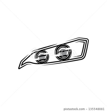 illustration of a headlamp . Can be used for icons, logos, or vectors. 135548081