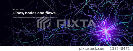 Neural Networking Science Technology Scientific Research. Biotech AI Big Data Learning. Hacker Attack Cyber Security Biohacking. Fertilisation BG. Cosmic Space Universe Big Bang. Vector Illustration 135548471