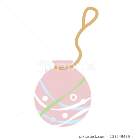 Water Yo-yo illustration Japanese festival festival stall material pink 135549489