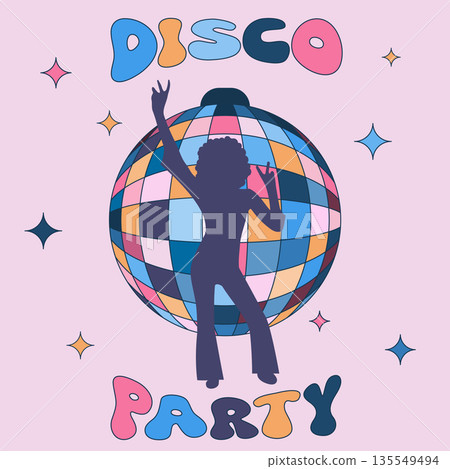 disco party poster 135549494