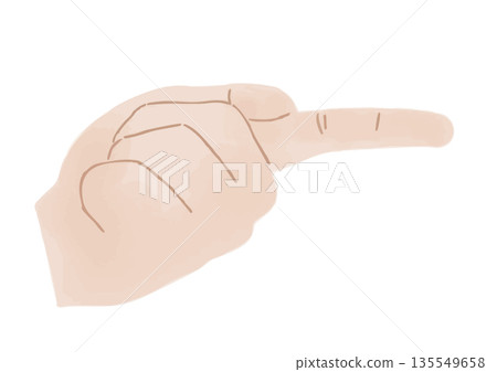一幅描繪一個人向上伸出食指的插圖 一幅描繪一個人向上伸出食指的插圖 135549658