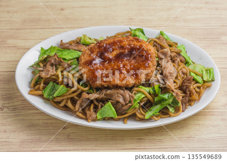 Fried soba croquette Fried soba croquette 135549689