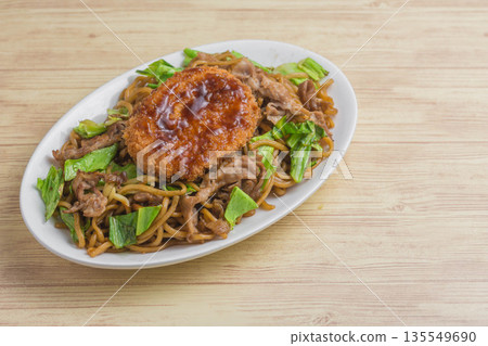 Fried soba croquette 135549690