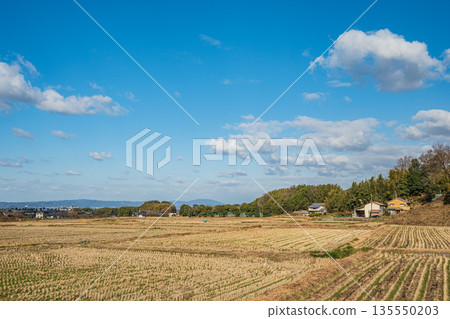 Asuka Village in winter, Kaigion Castle Ruins, Nara Prefecture 135550203