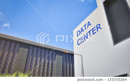 Data center building exterior Data center building exterior 135550264