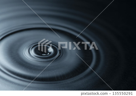 Drops of water falling on the water surface and beautiful ripples Drops of water falling on the water surface and beautiful ripples 135550291