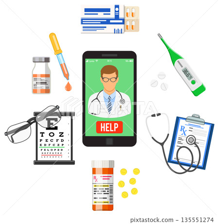 Online doctor concept Online doctor concept 135551274