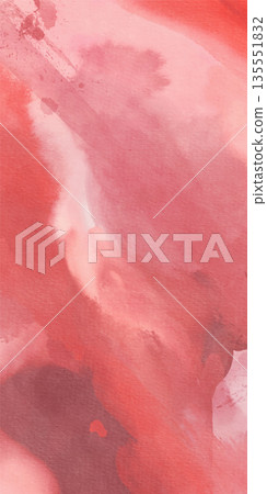 Soft coral watercolor texture background vector 135551832