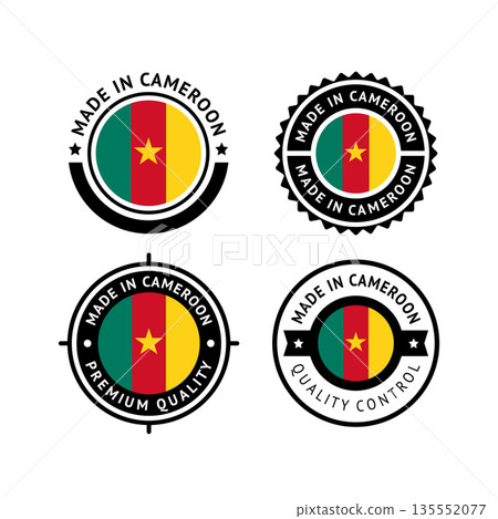 National flag of the Republic of Cameroon 135552077