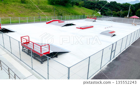 Spacious skateboard park 135552243
