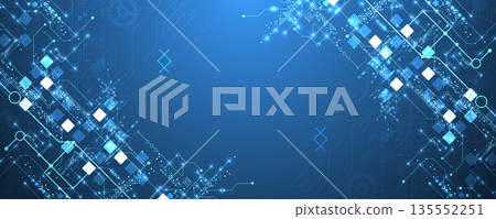 Abstract background on technological and scientific topics. Vector format. Abstract background on technological and scientific topics. Vector format. 135552251