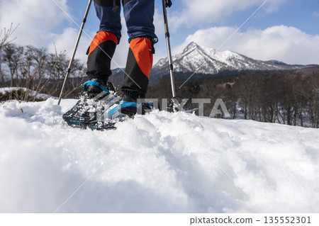 雪道徒步加賀大山的形象 135552301