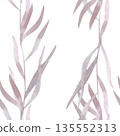 Seamless botanical grass pattern flowing watercolor stems in blush neutral tones, elegant repeating design for fashion fabrics, apparel prints, textiles, scarves, dresses, modern clothing collections 135552313