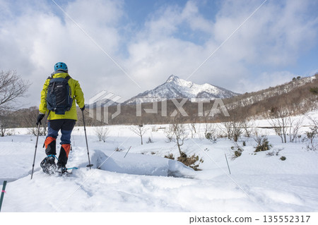 雪道徒步加賀大山的形象 135552317