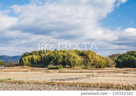 冬季的飛鳥村：奈良縣蕭瑟的鄉村景色 135552382