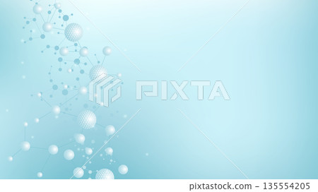 Structure molecule and communication. Dna, atom, neurons. Scientific concept for your design. Connected lines with dots. Medical, technology, chemistry, science background. illustration Structure molecule and communication. Dna, atom, neurons. Scientific concept for your design. Connected lines with dots. Medical, technology, chemistry, science background. illustration 135554205