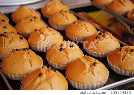 Assorted Korean traditional glutinous barley bread, Chalborippang, a famous Gyeongju local specialty snack. Assorted Korean traditional glutinous barley bread, Chalborippang, a famous Gyeongju local specialty snack. 135554320